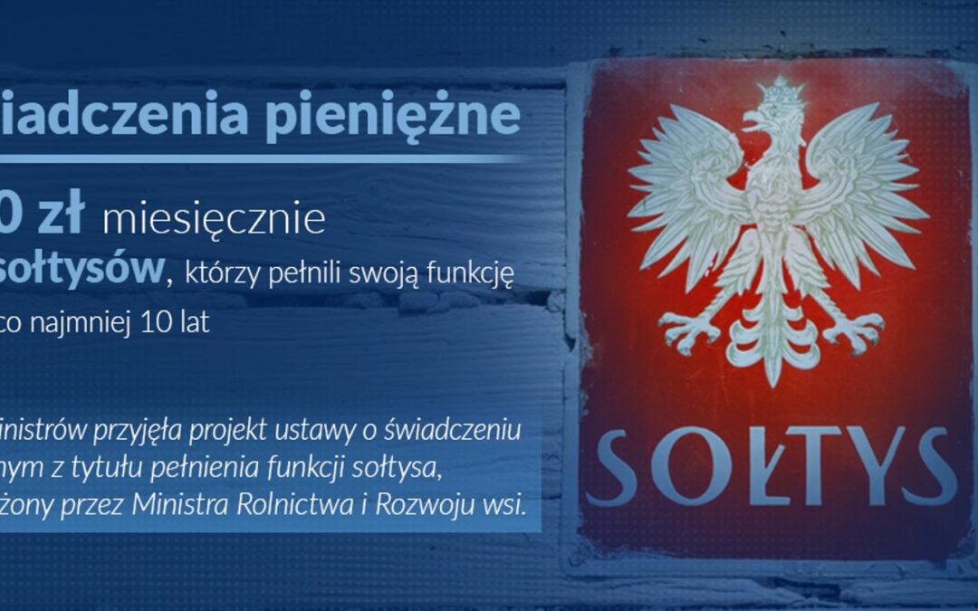 Świadczenie pieniężne z tytułu pełnienia funkcji sołtysa