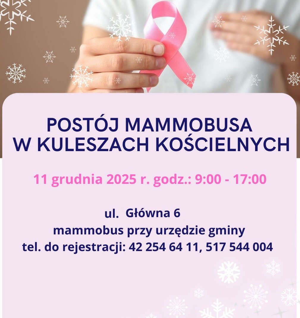 Bezpłatne badania mammograficzne 11 grudnia 2025